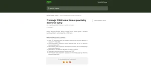Aktualne warunki promocji 250 darmowych spinów Wild Casino