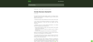 Zrzut oficjalnej strony Wild Casino z zasadami depozytów i przykładami dokumentów KYC